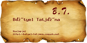 Bátyel Tatjána névjegykártya